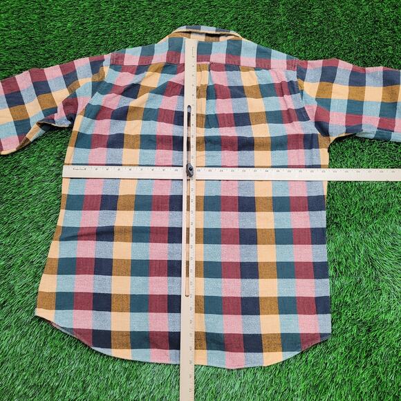 Vintage 80s LEE Checkered Button Shirt Large 24x29 Baggy - Picture 5 of 9